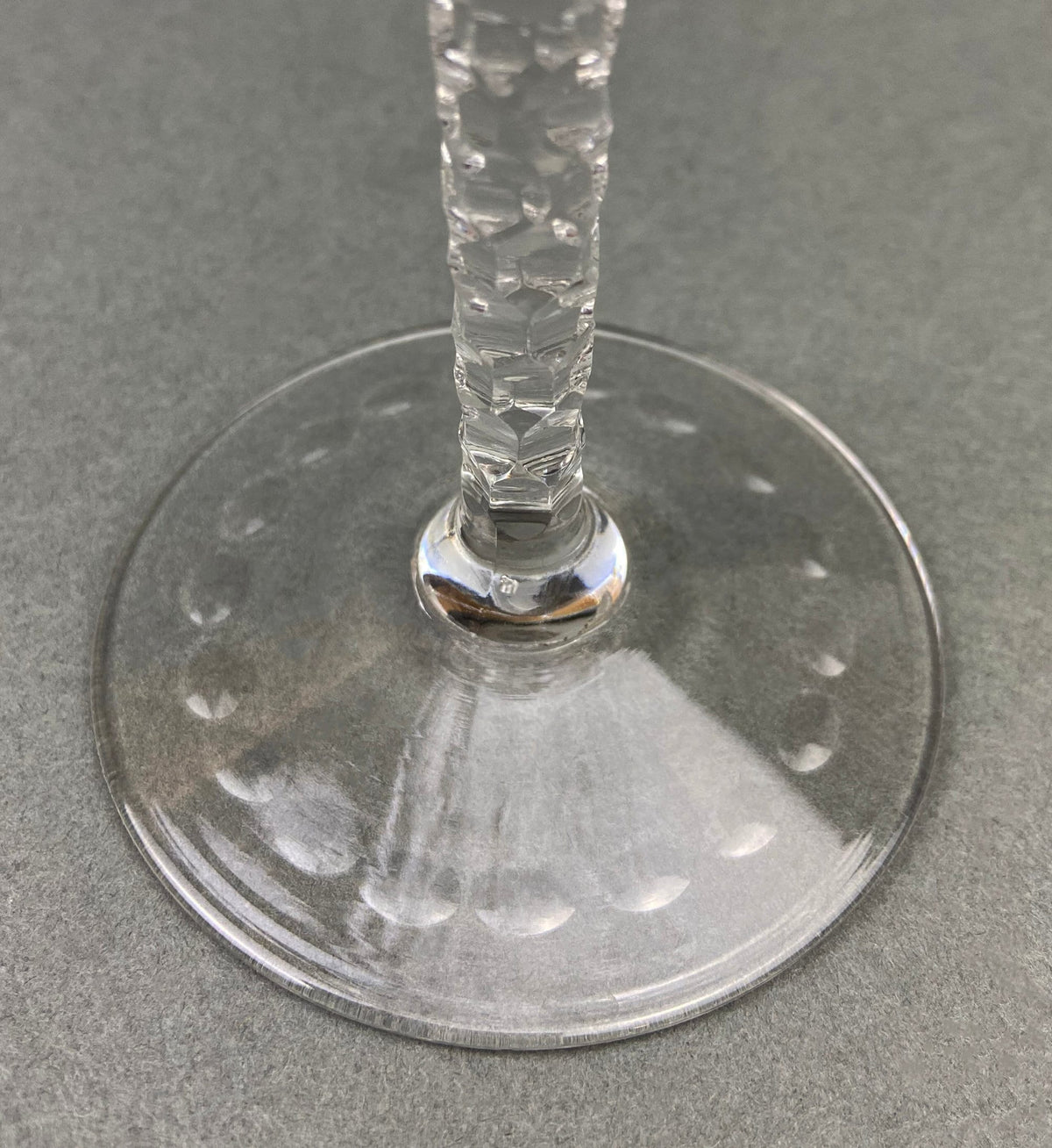 Daisy Garland Cut Crystal Wine Goblets, Set of 10