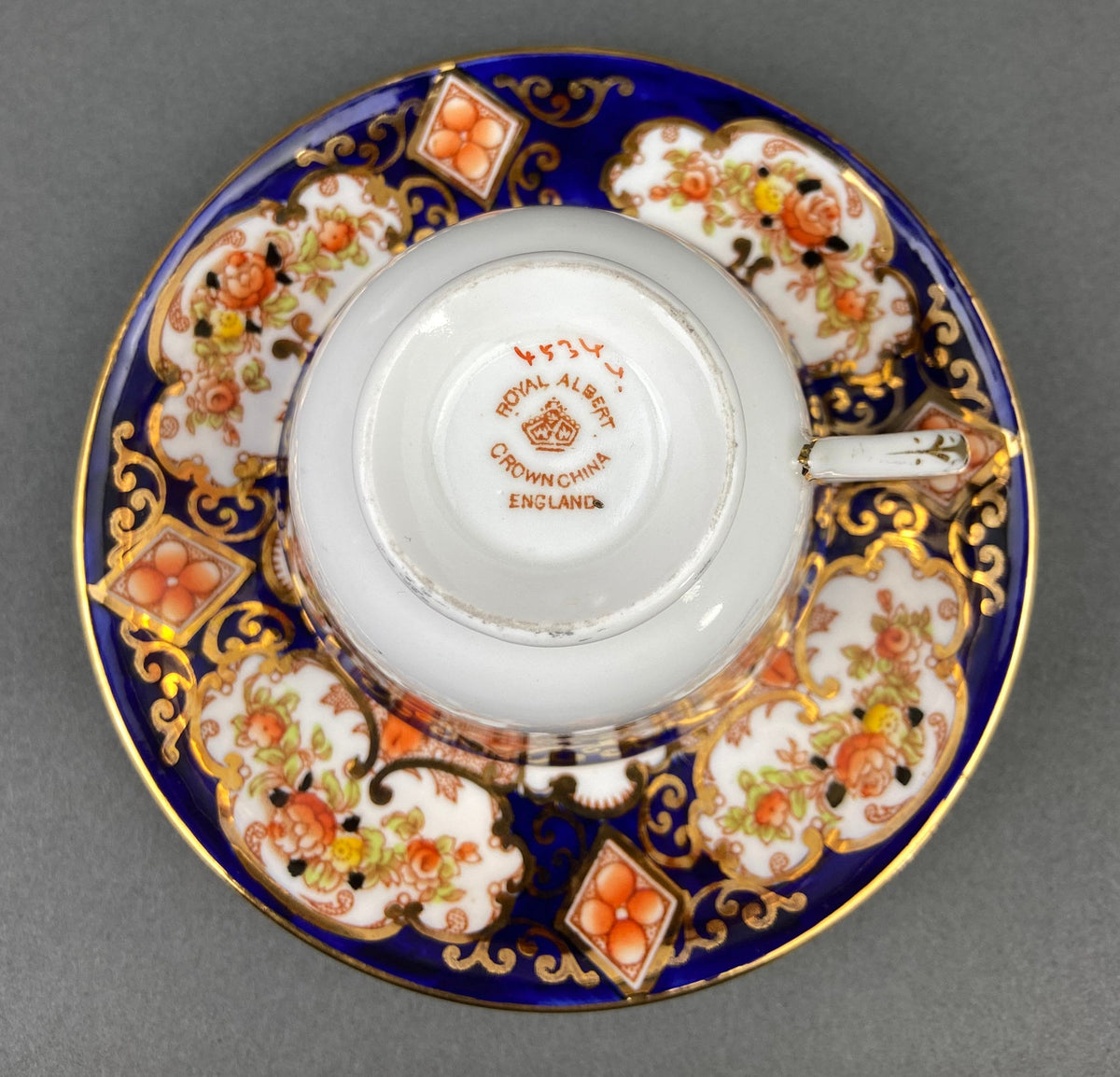 Royal Albert & Salon China Floral Cups & Saucers, Pair
