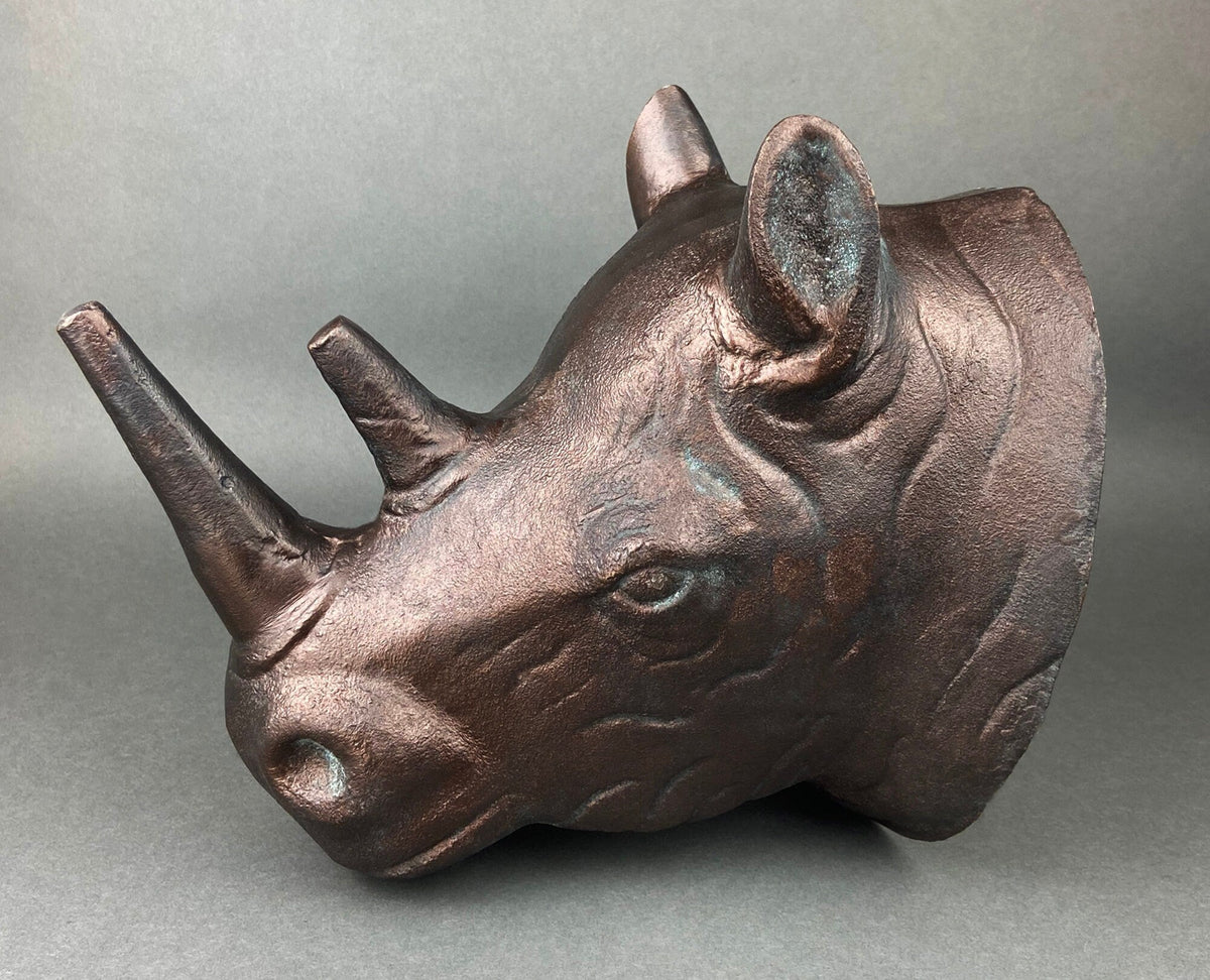 Smiling Gray Piglet Figurine
