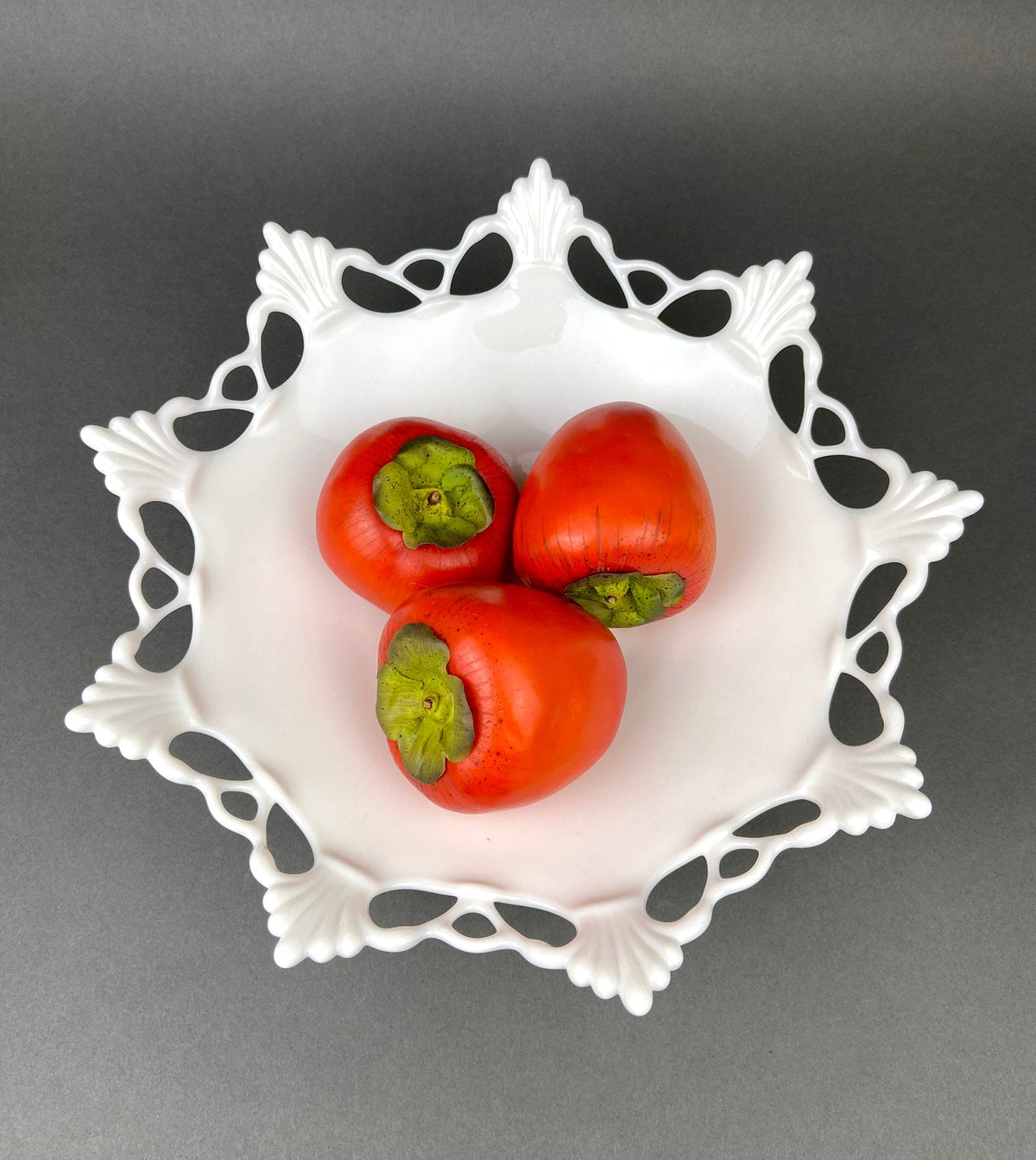 Westmoreland Open Lace Milk Glass Footed Bowl