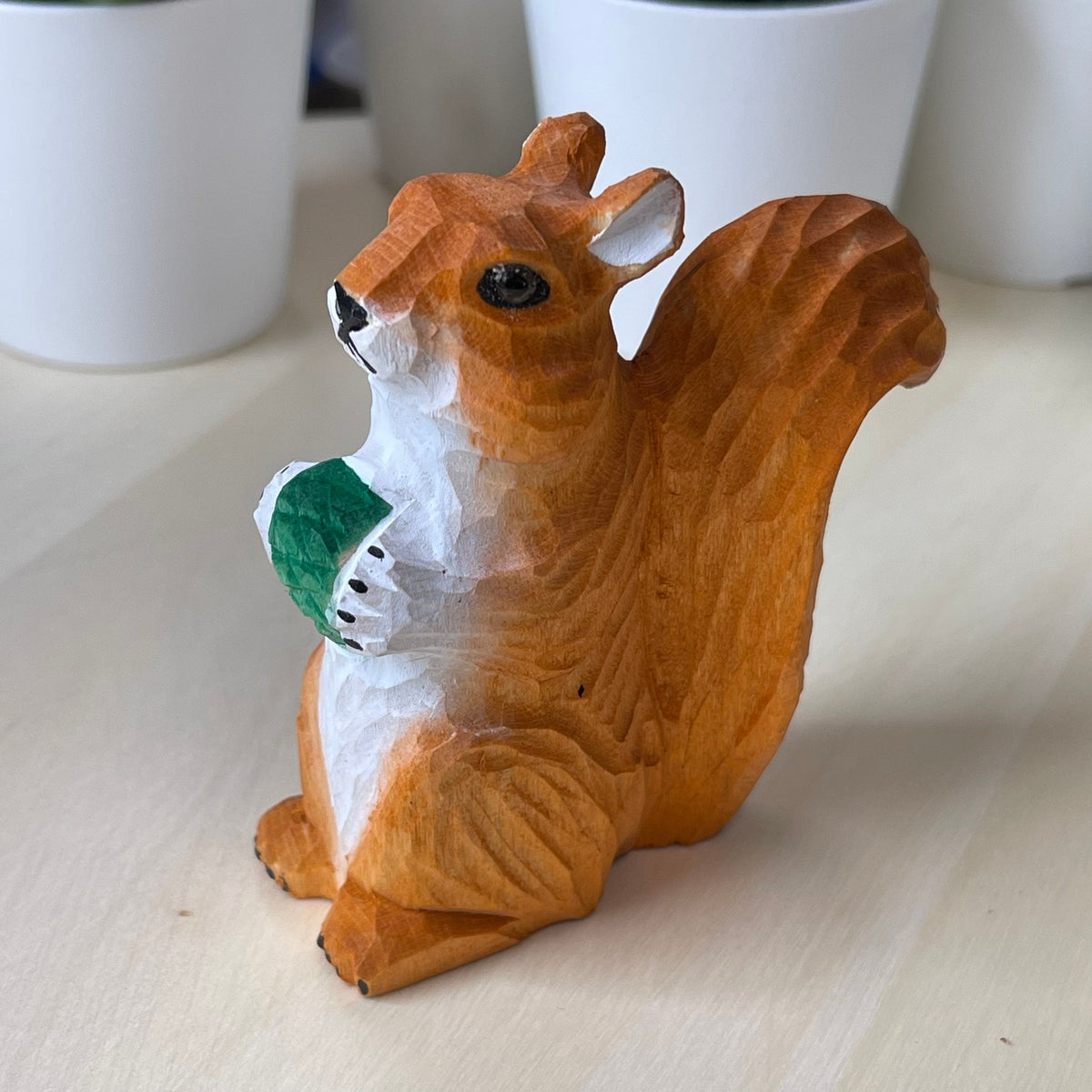Squirrel Wood sculpture Home decor Wood statue Wood figurines room decor Hand Carved