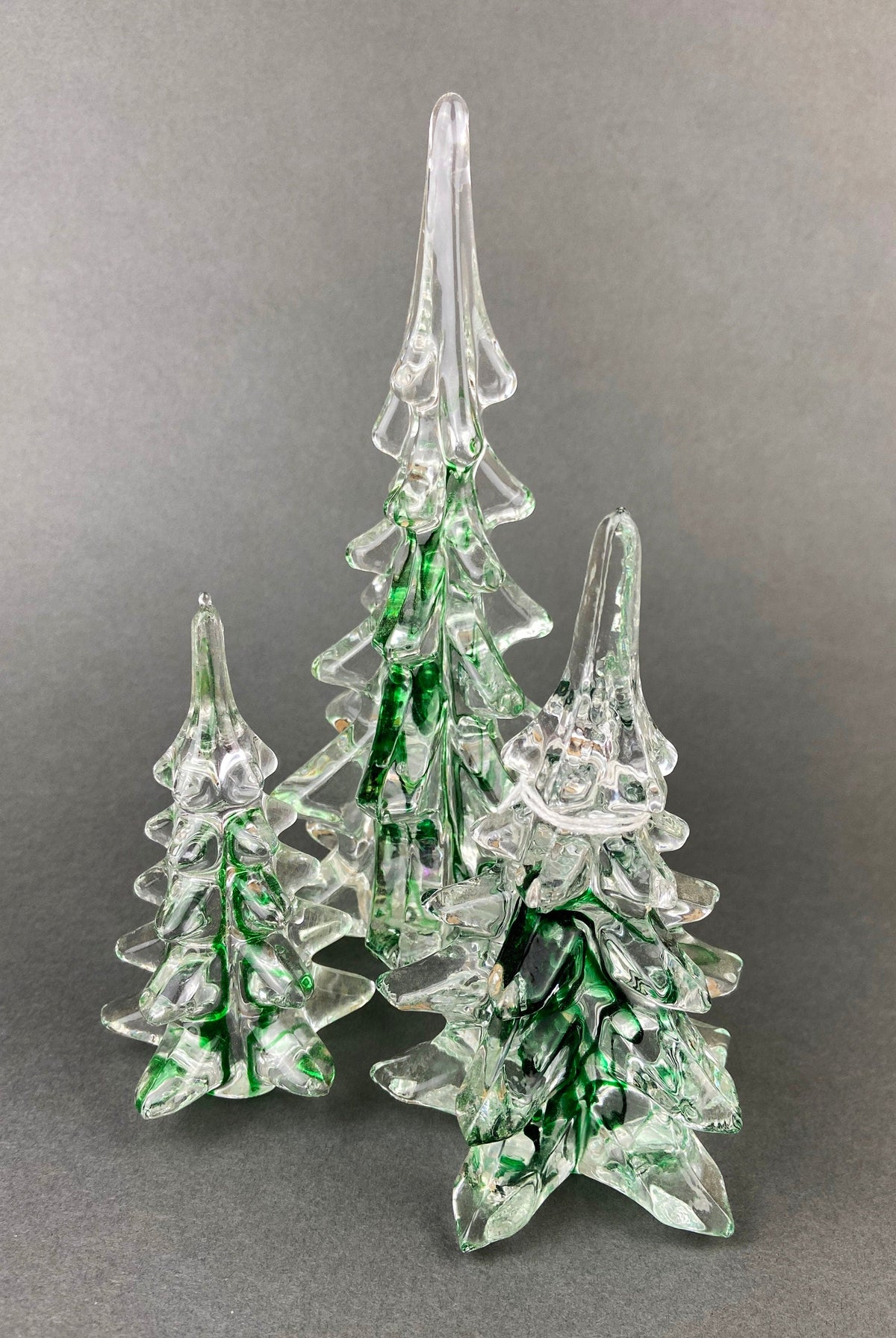 Christmas Village Trees and Lefton Girl Figurine