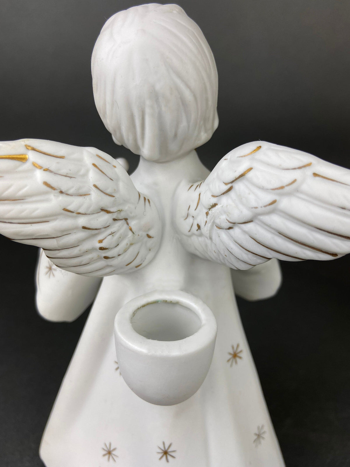 Schmid Brothers Harp Angel Candle Holders, Pair