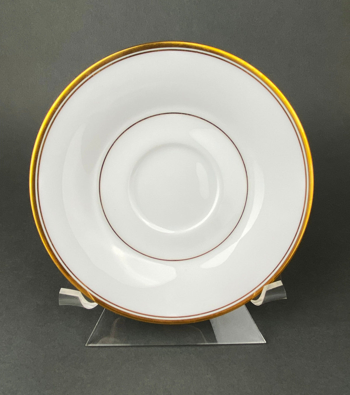 Noritake Allison Gold Band Soup Bowls & Saucers, Set of 7