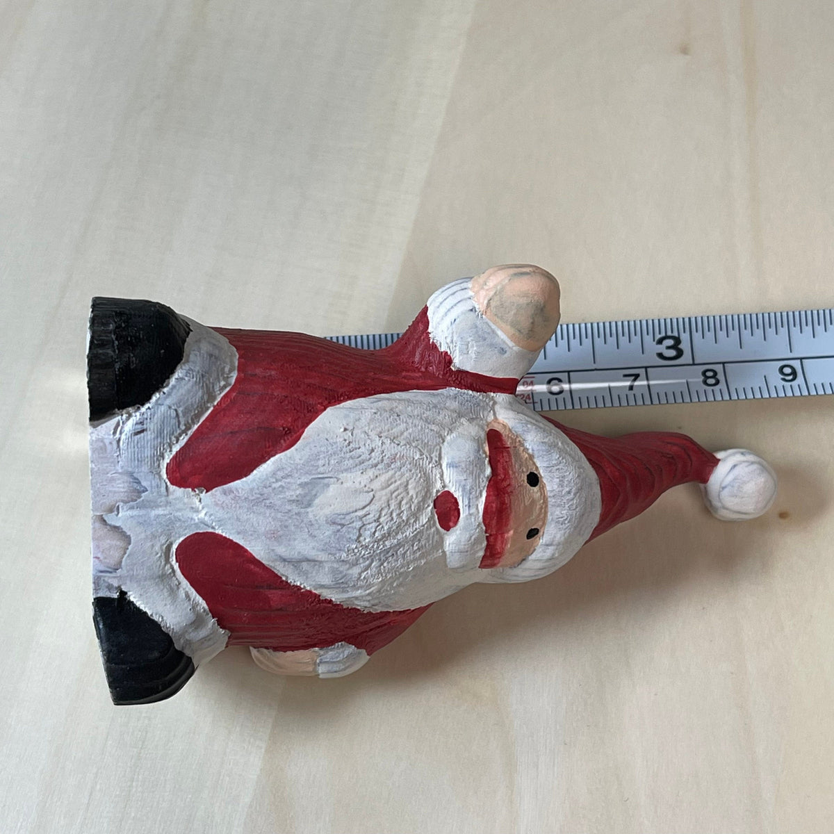 YEEYAYA Santa hi Wood sculpture Hand Carved Wood Wooden Santa Claus Figurine  Wood Statue Room Decor home Decor Merry Christmas gift