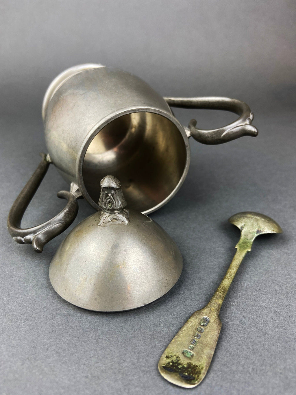 KSC P81 Pewter Coffee Pot, Creamer & Sugar