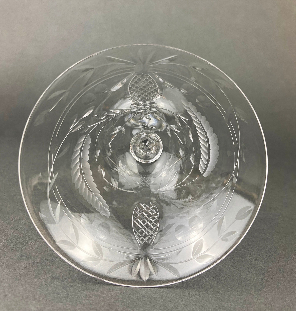 Cut Crystal Champagne Glasses, Set of 6