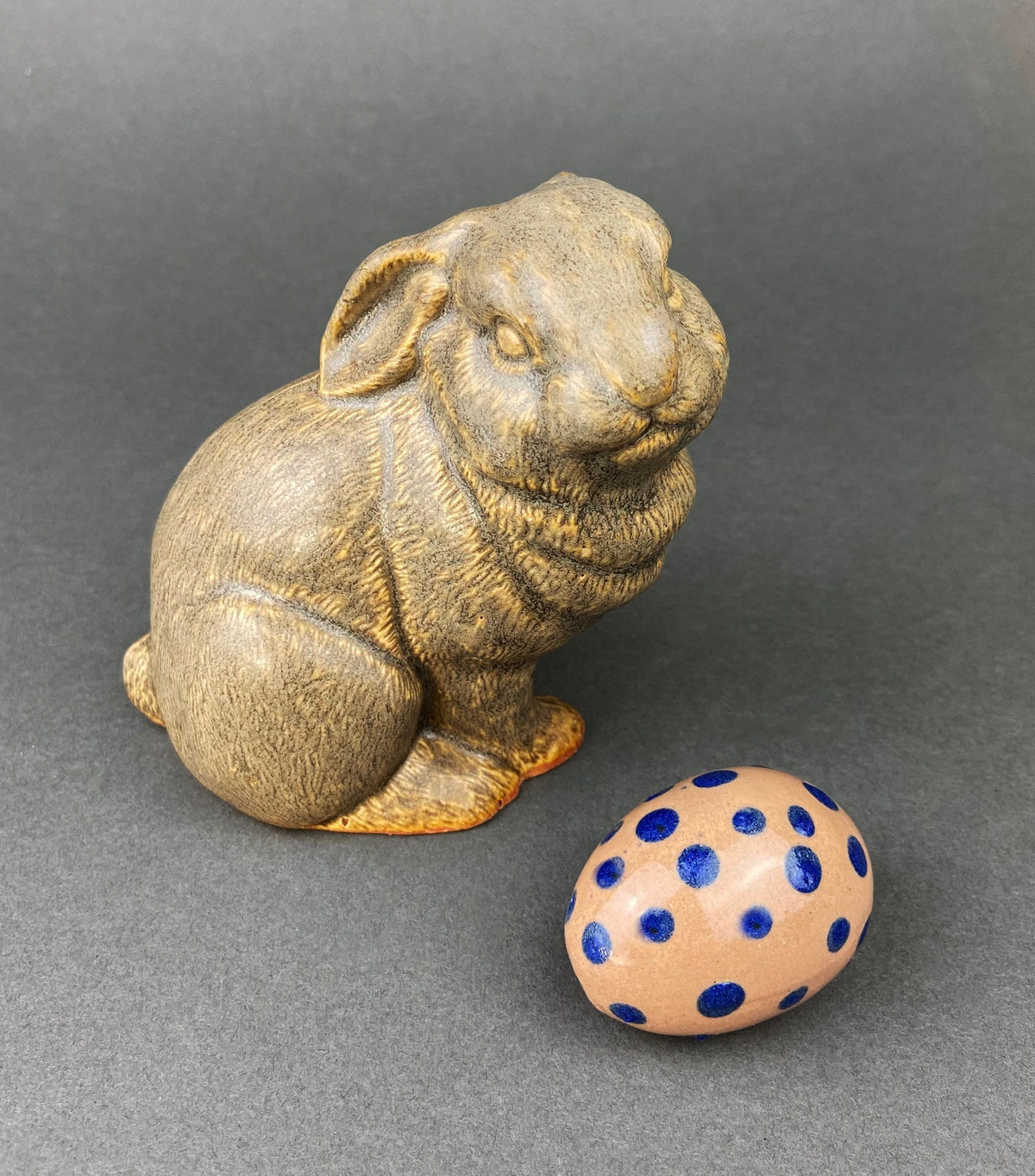 Beige Ceramic Bunny Figurine