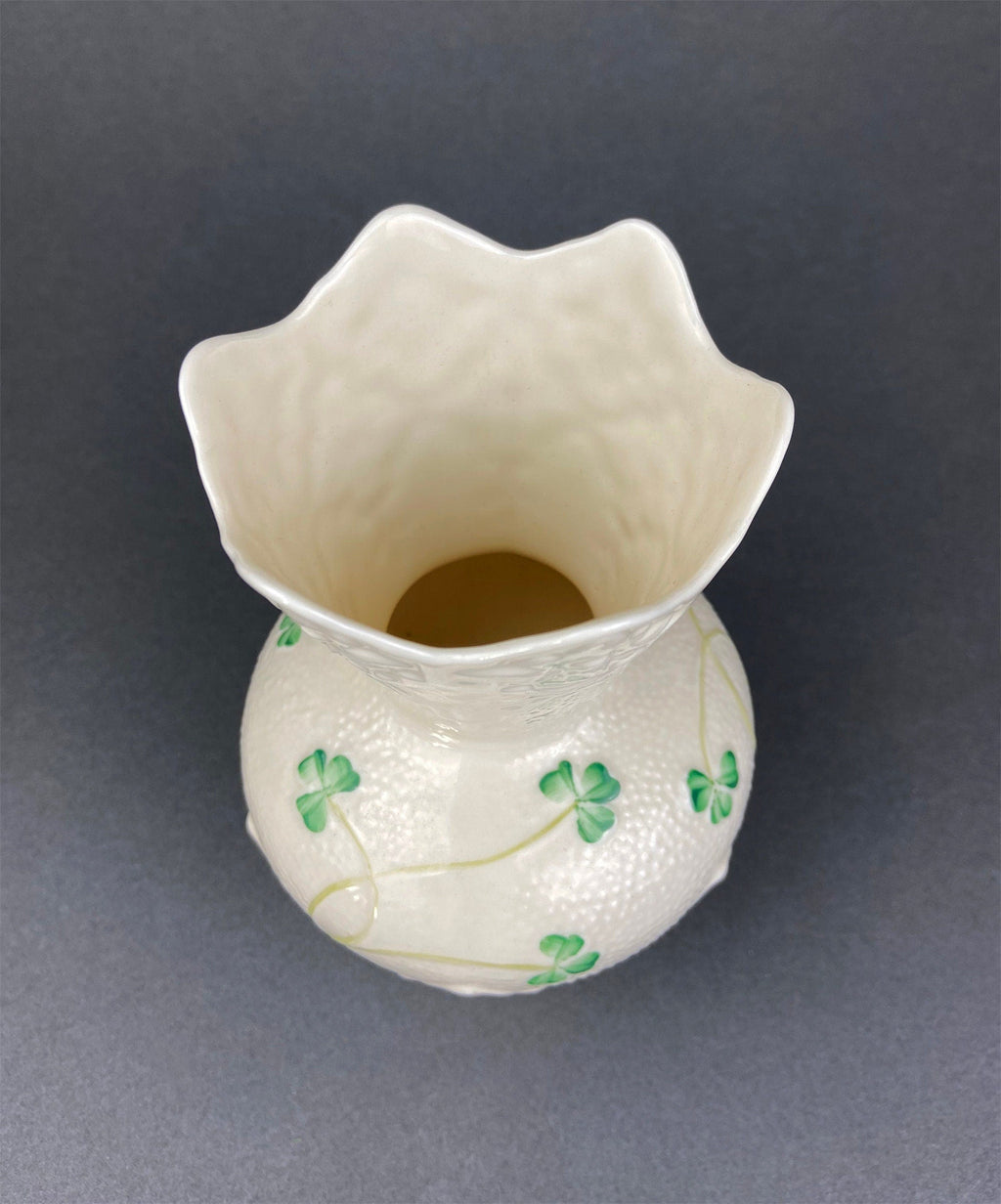 Belleek Shamrock Porcelain Vase, Ireland