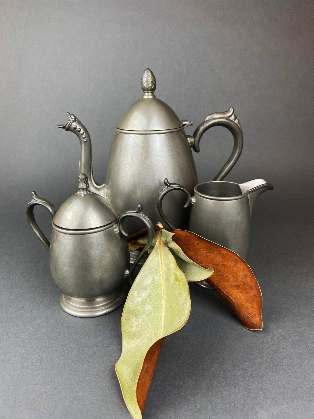 KSC P81 Pewter Coffee Pot, Creamer & Sugar