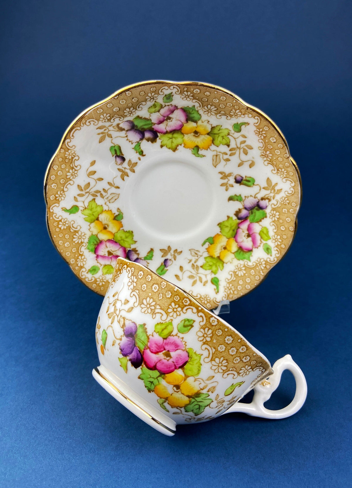 Royal Albert Crown China Flower Garland Cup & Saucer