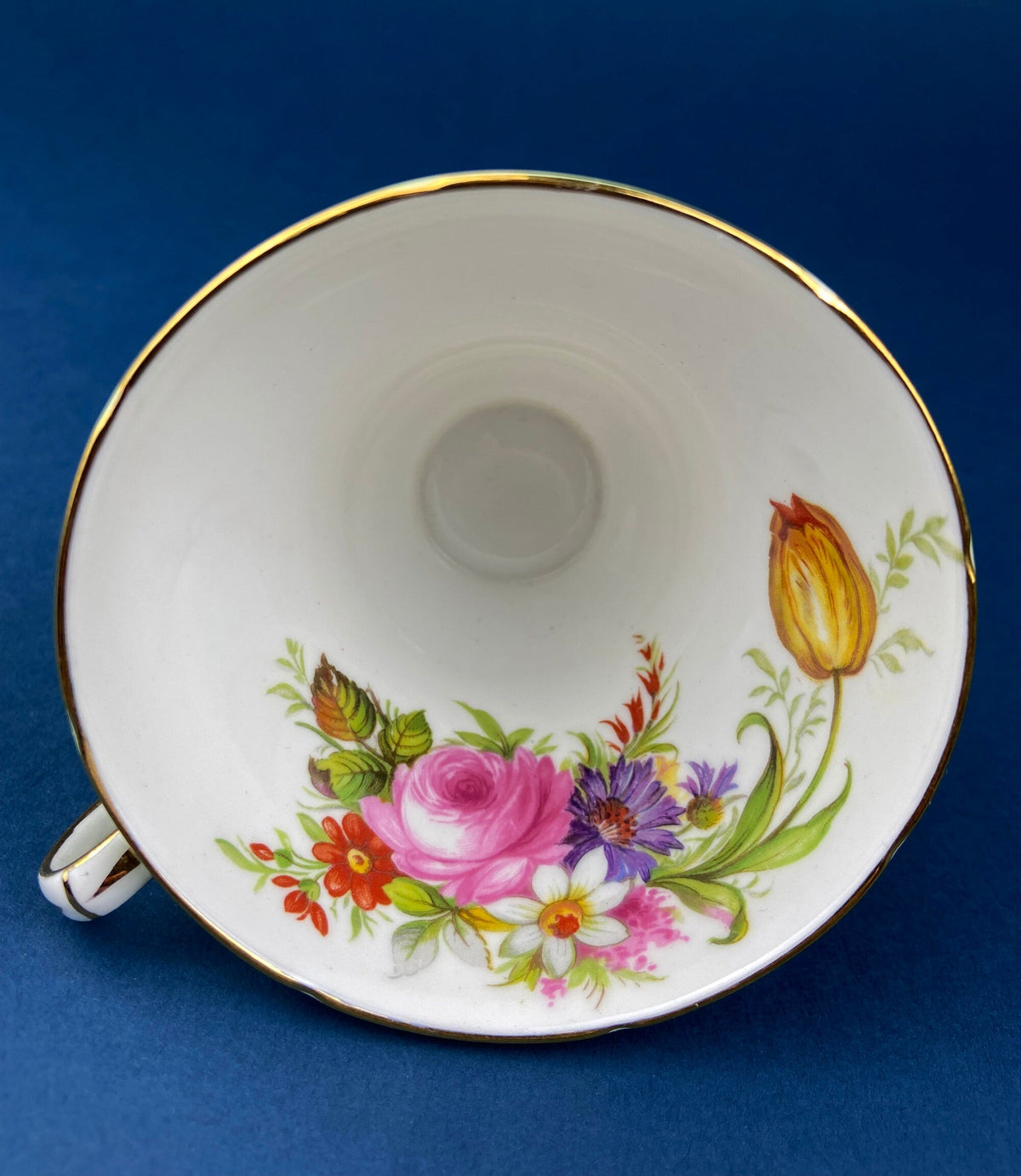 Foley Mint Green Floral Bone China Cup & Saucer