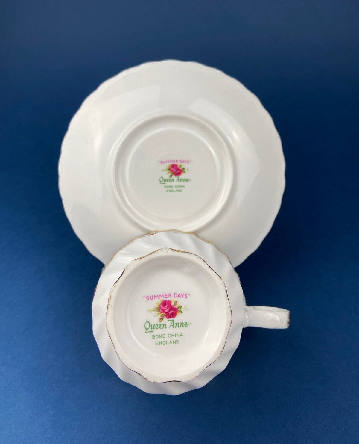 Queen Anne Summer Days Bone China Cup & Saucer