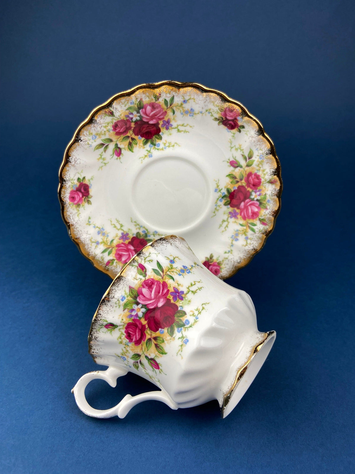 Queen Anne Summer Days Bone China Cup & Saucer