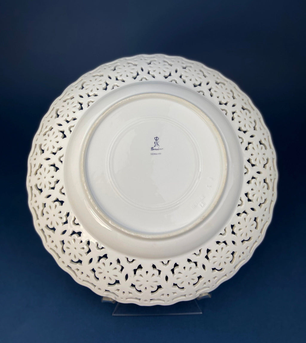 Meissen Reticulated Hand-Painted Serving Platter