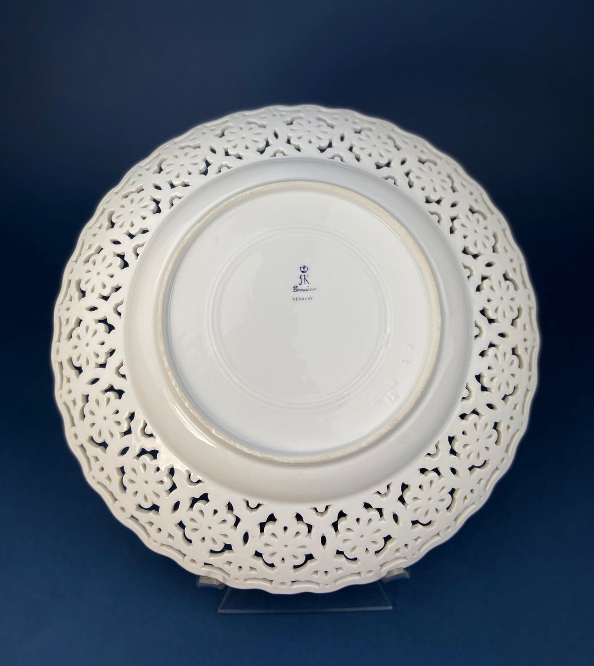 Meissen Reticulated Hand-Painted Serving Platter