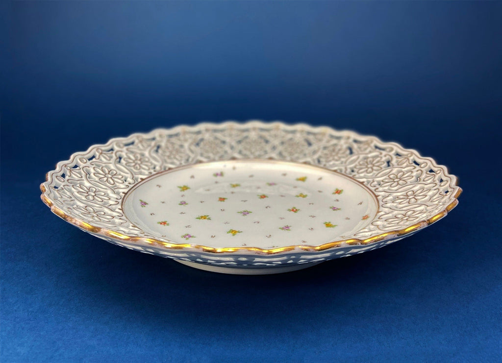 Meissen Reticulated Hand-Painted Serving Platter