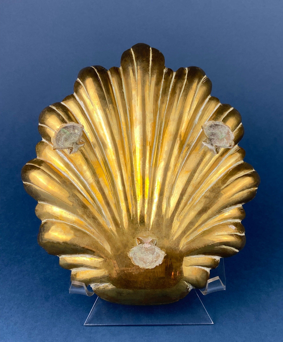 Brass Shell Footed Bowl