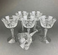 Fostoria Midnight Rose Etched Sherbet Glasses, Set of 6