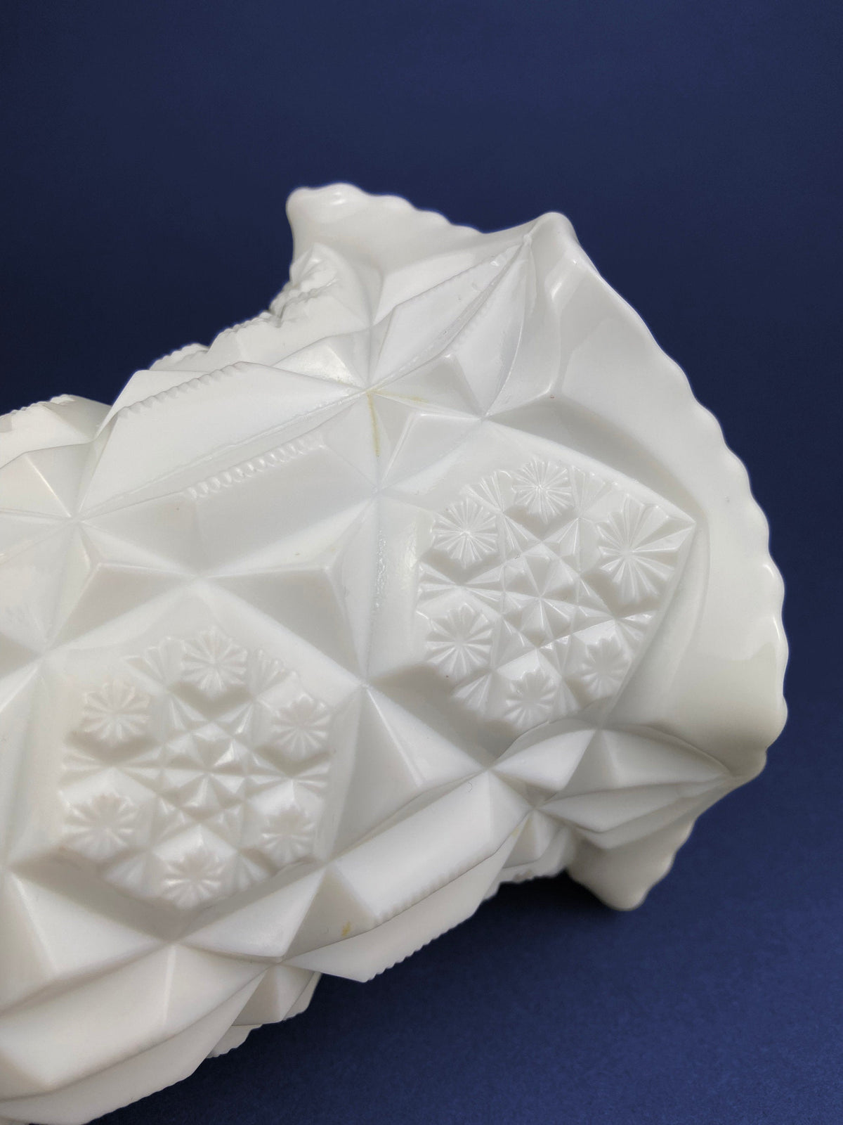 Westmoreland Old Quilt Milk Glass Vase
