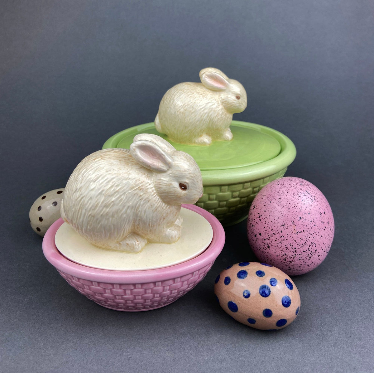 Hallmark Boy & Girl Bunny Egg Cups, Pair