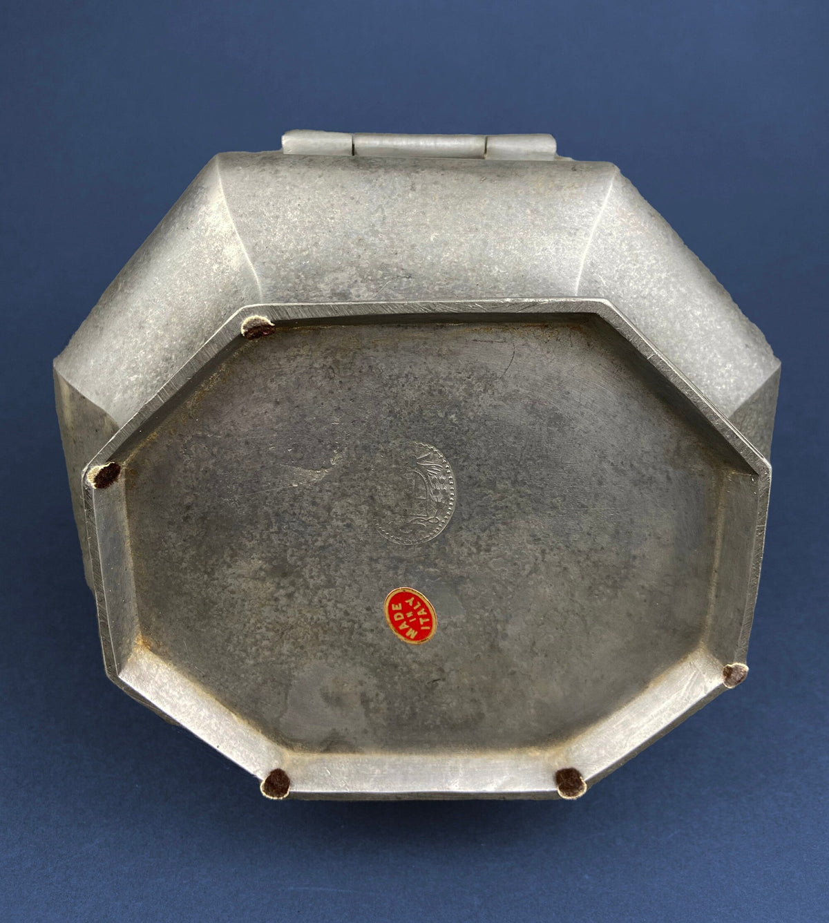Italian Pewter Hinged-Lid Box, Large