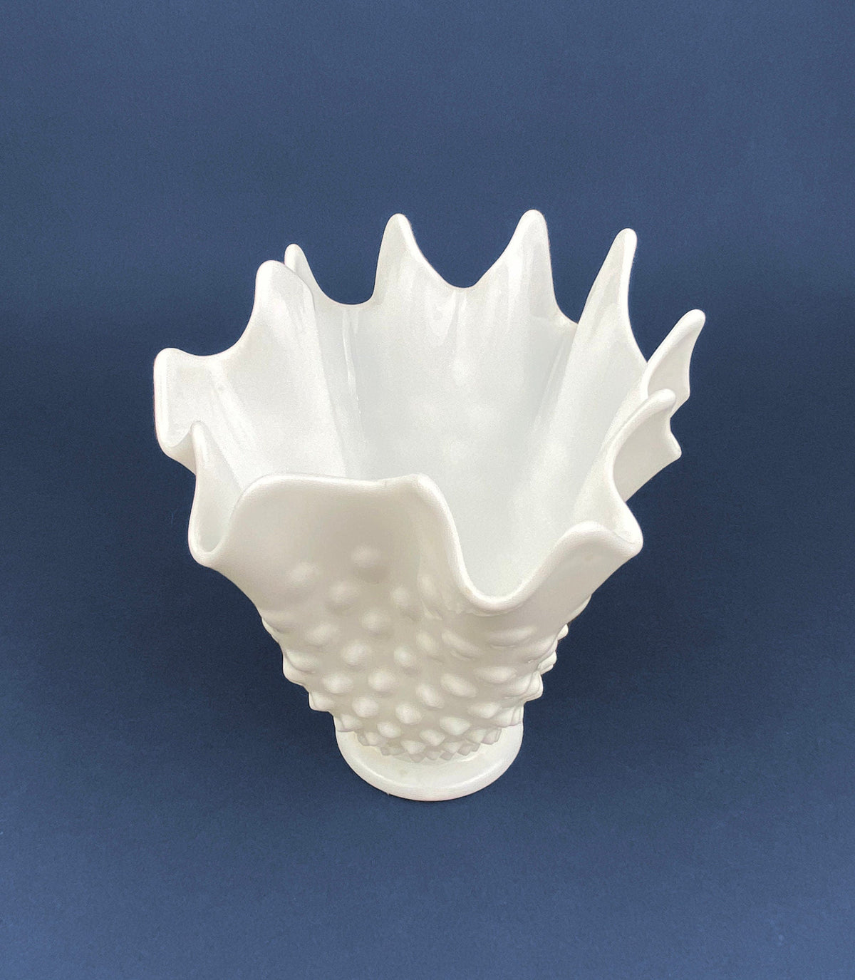Hobnail Milk Glass Splash Vase
