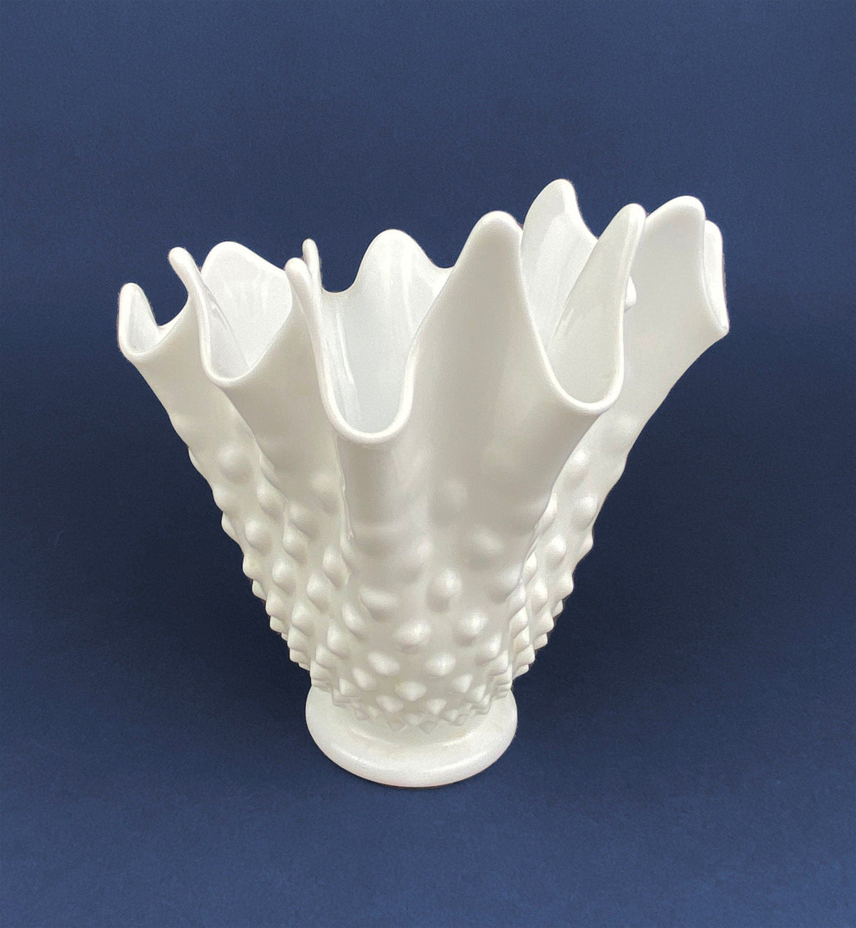 Hobnail Milk Glass Splash Vase