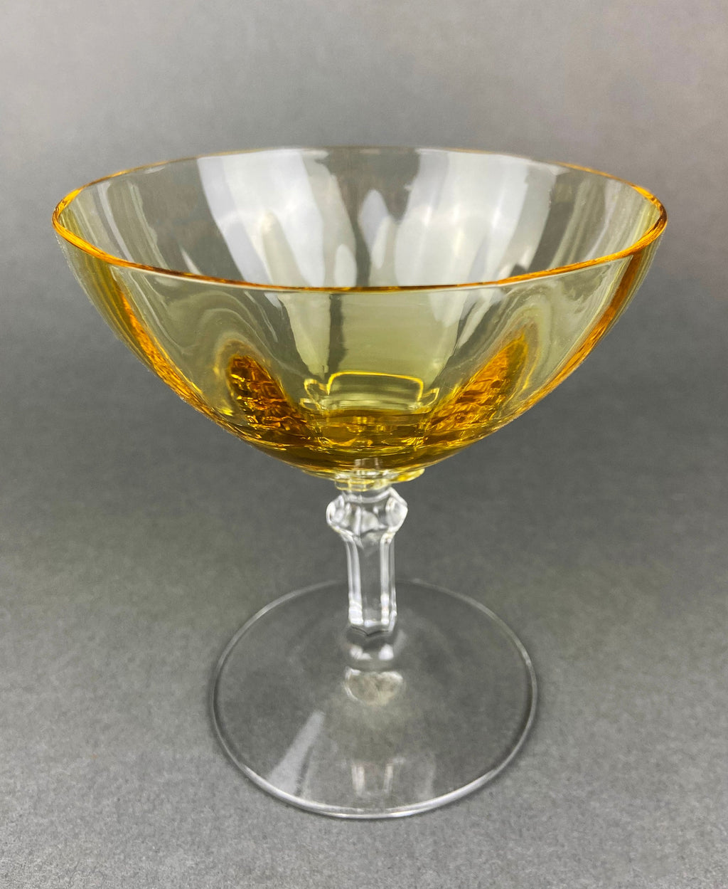 Fostoria Topaz Low Sherbet Champagne Glasses, Set of 6