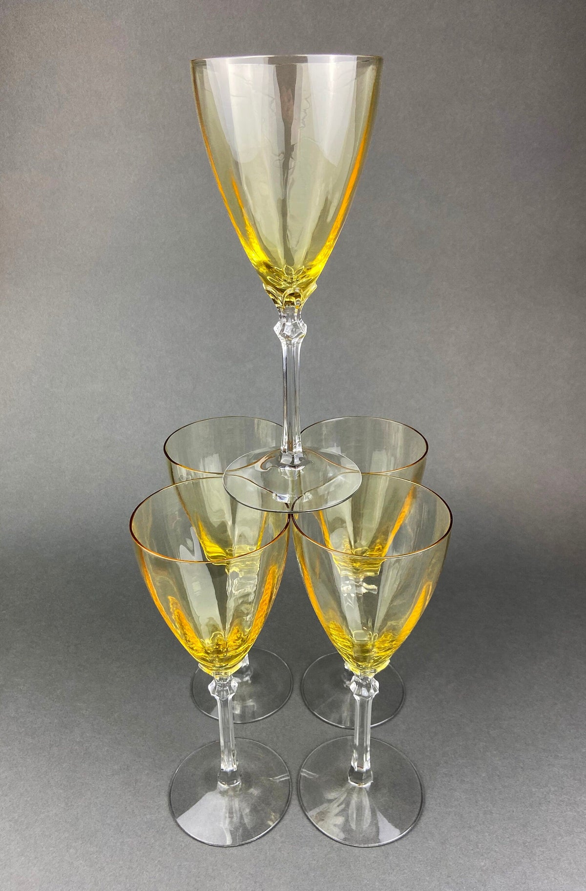 Fostoria Topaz Stem 5098 Wine Glasses, Set of 5