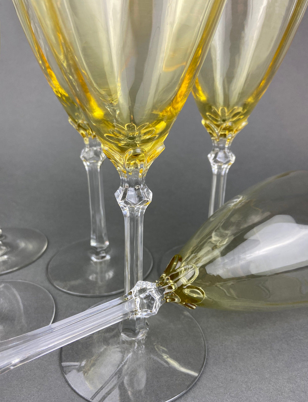 Fostoria Topaz Stem 5098 Wine Glasses, Set of 5