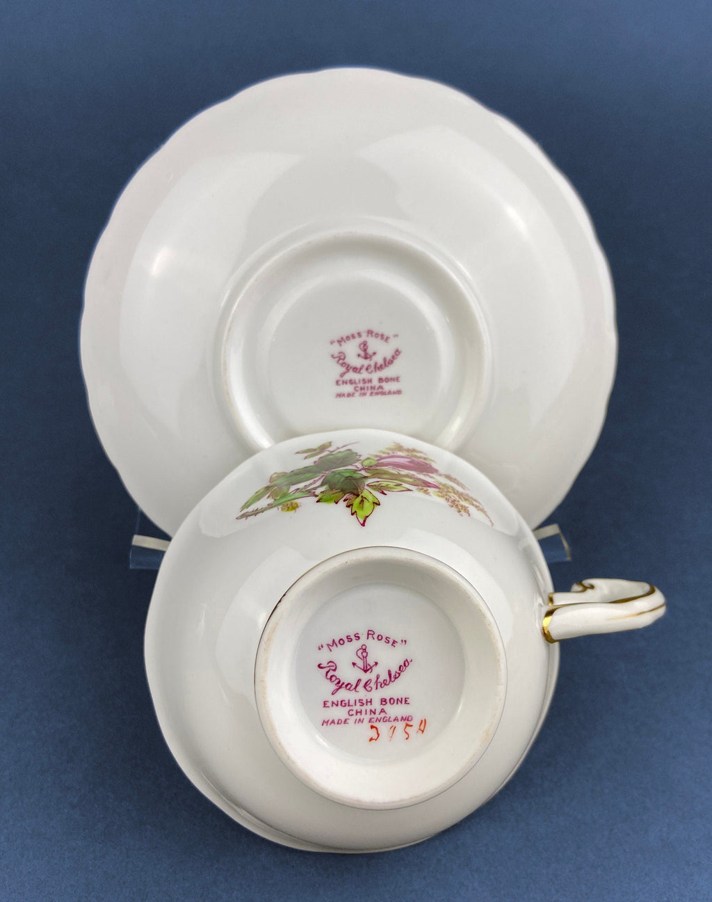 Royal Chelsey Moss Rose Cup & Saucer