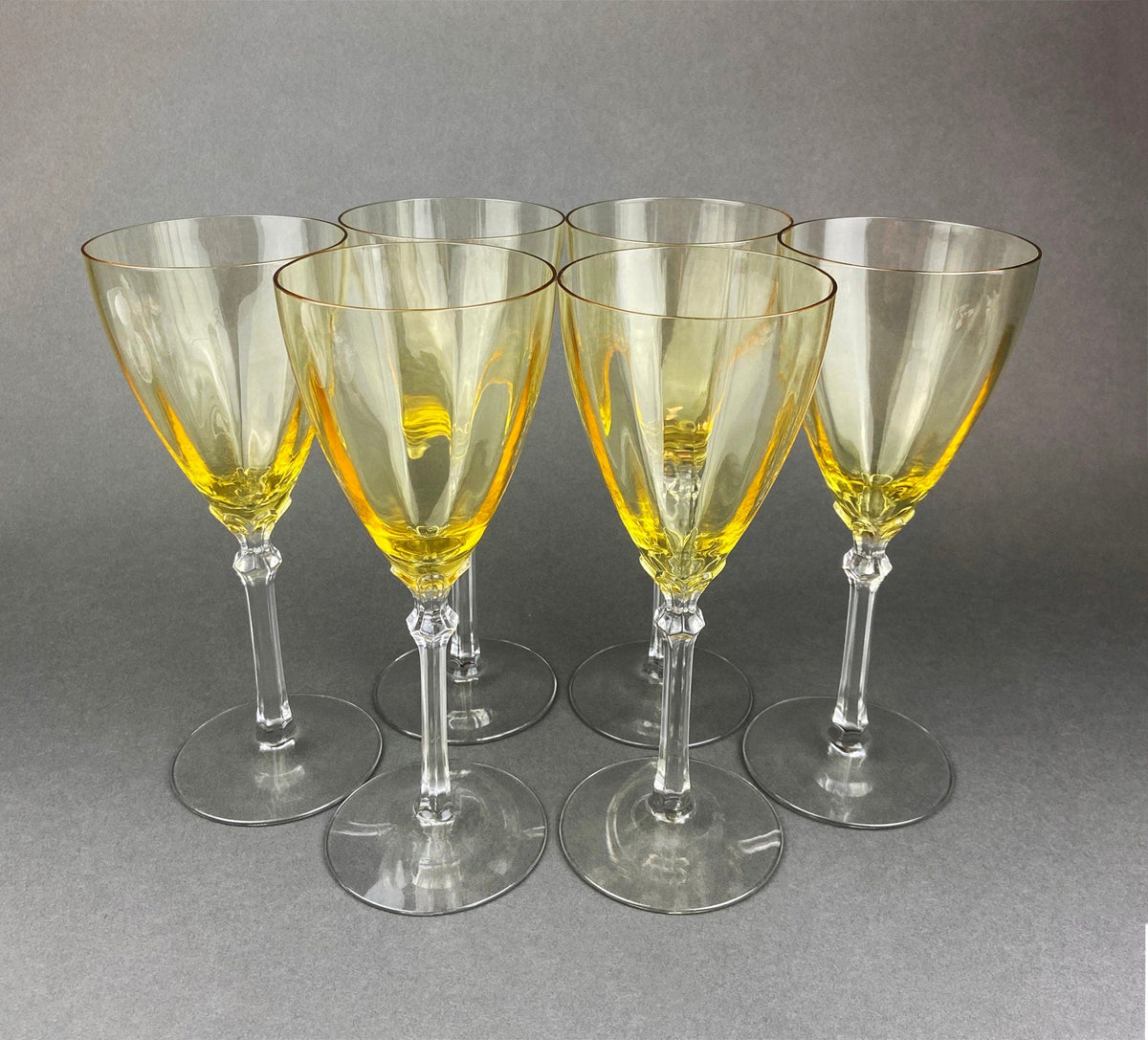 Fostoria Topaz Stem 5098 Wine Glasses, Set of 5