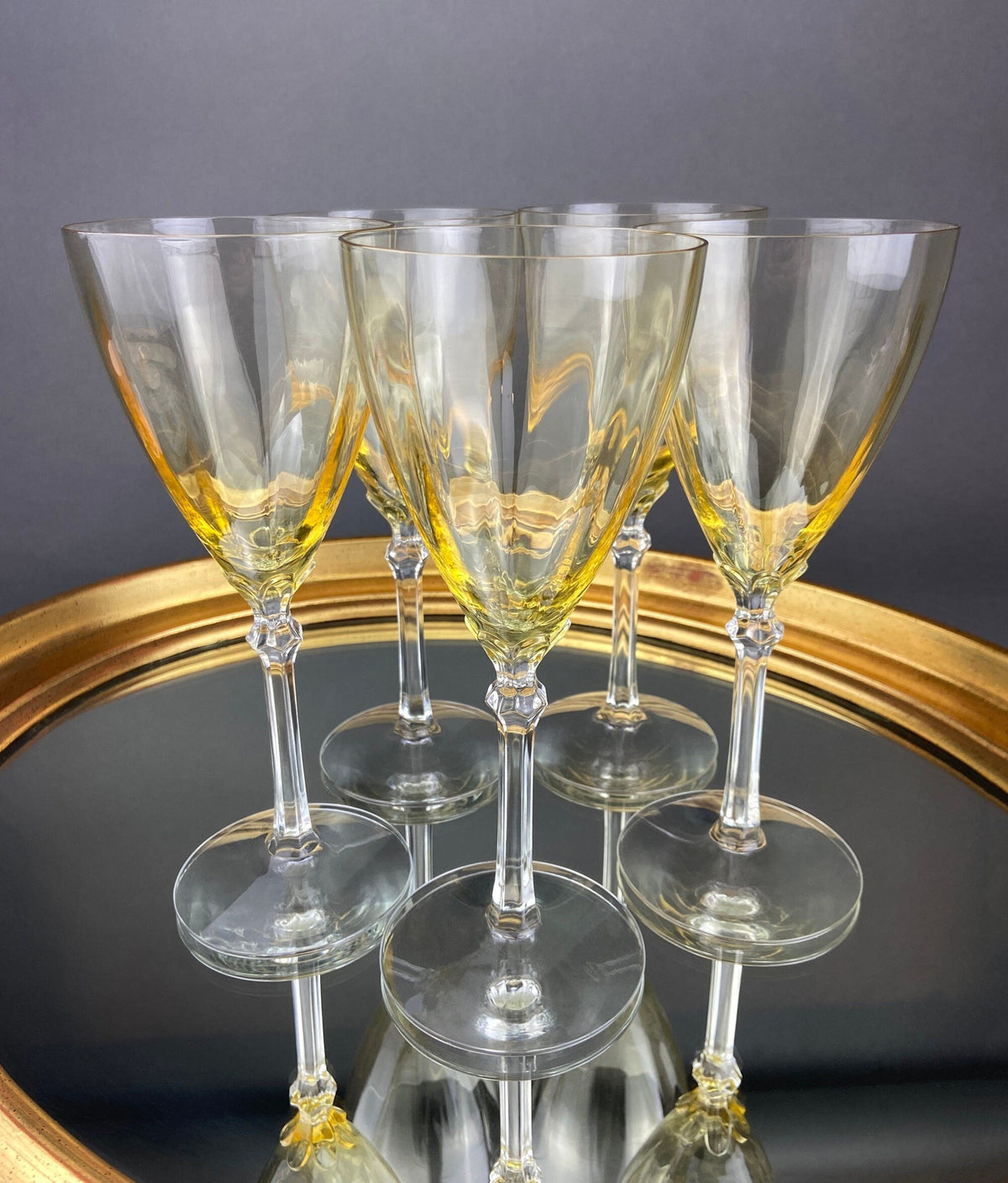 Fostoria Topaz Stem 5098 Wine Glasses, Set of 5