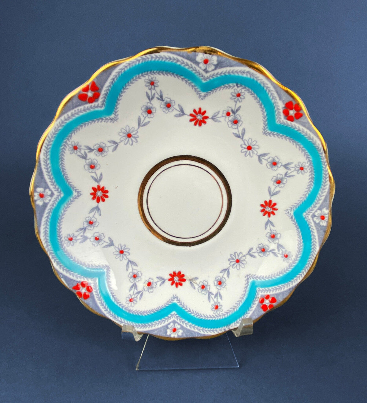 Royal Dover Floral Wreath Bone China Cup & Saucer