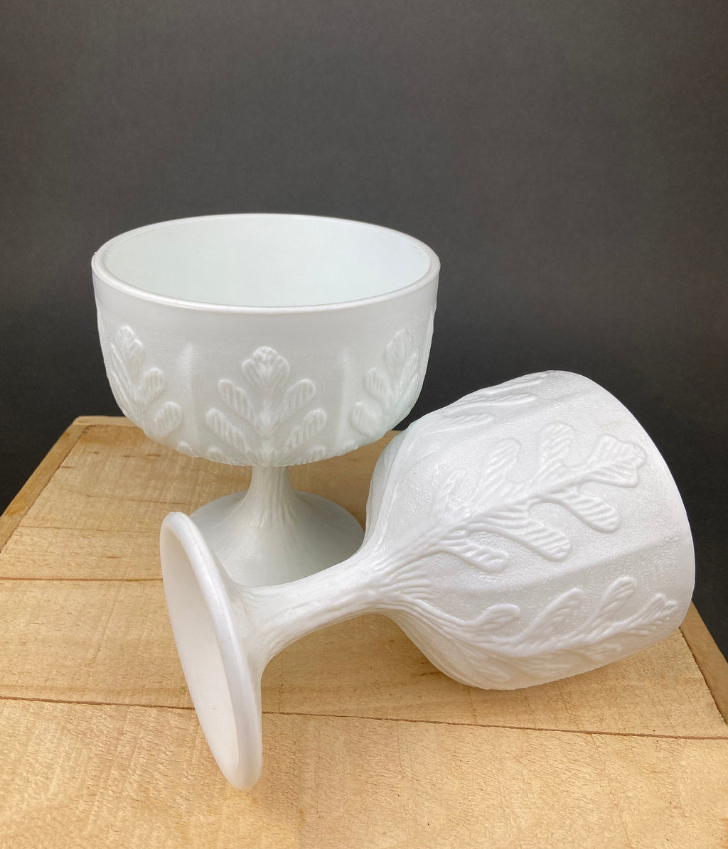 Randall Milk Glass Wheat Vases, Set of 3