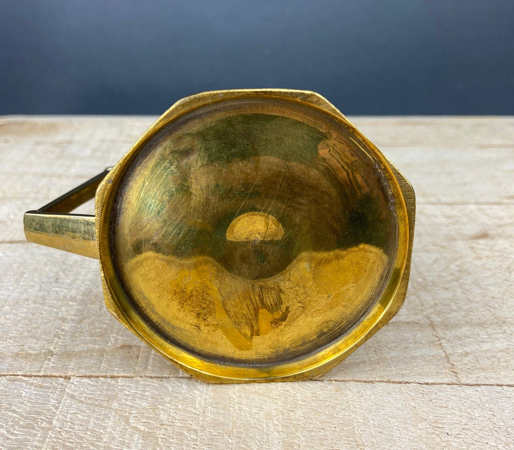 Vintage Heavy Brass Creamer & Sugar
