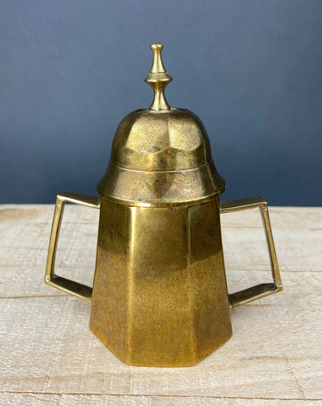 Vintage Heavy Brass Creamer & Sugar