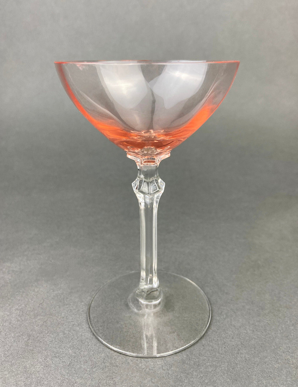 Fostoria Pink Crystal Tall Clarets, Set of 5