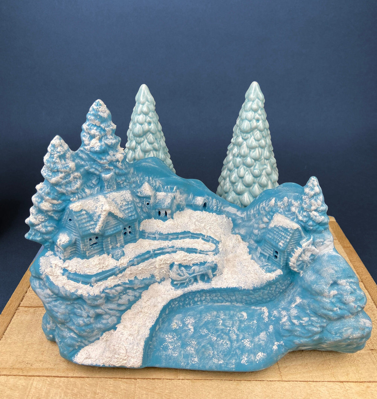 Pink Ceramic Christmas Trees, Pair