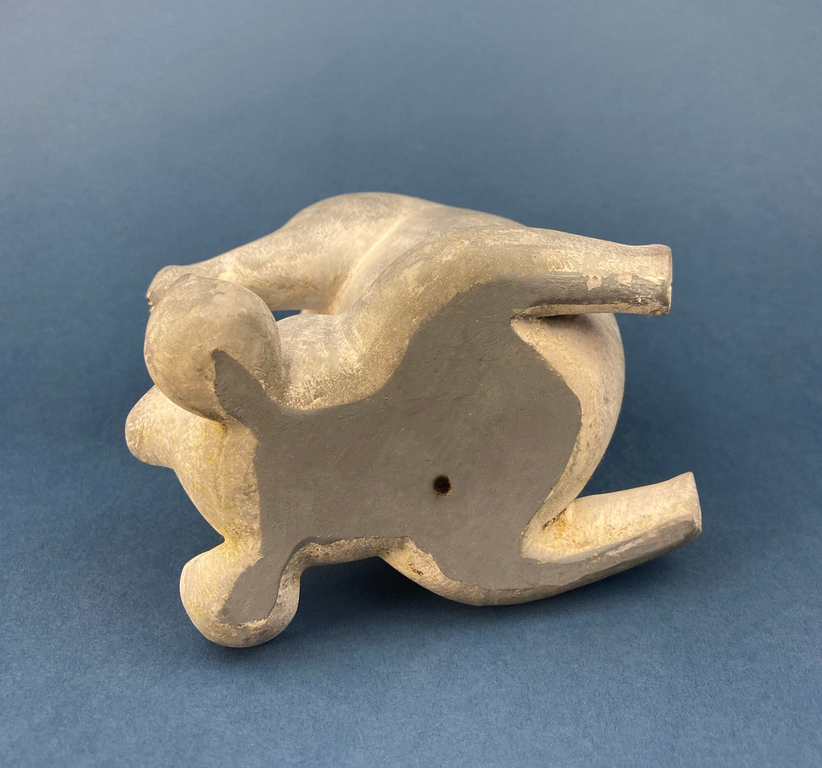 Smiling Gray Piglet Figurine