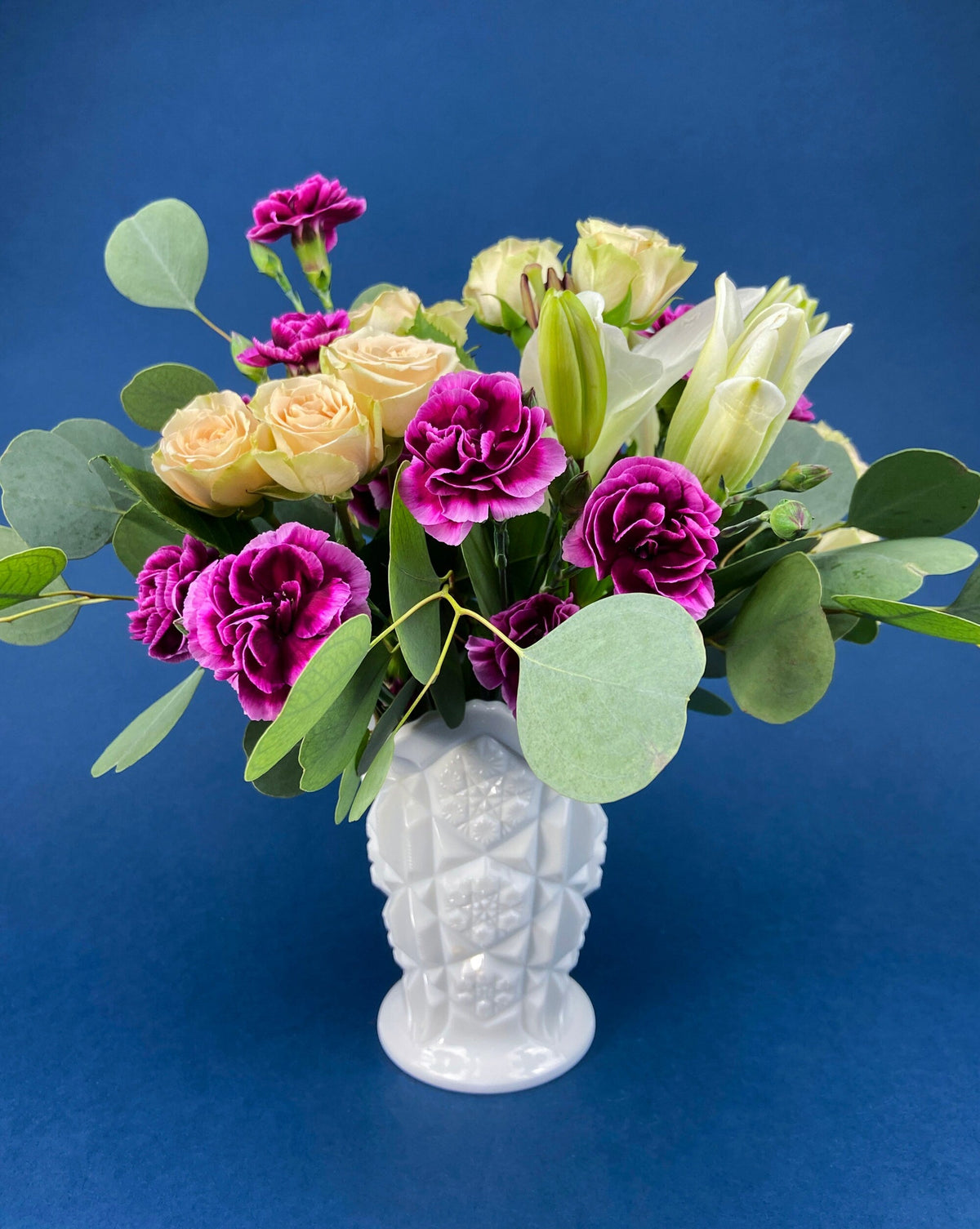Fenton Hobnail Milk Glass Splash Vase