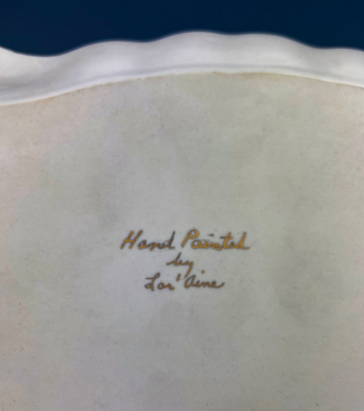 Vintage Hand-Painted Porcelain Vanity Tray, Artist Signed