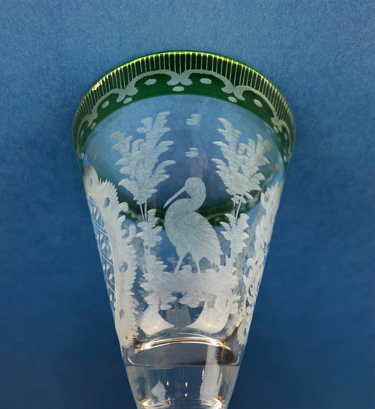 Bohemian Sapphire-to-Clear Cordial Glasses, Set of 5