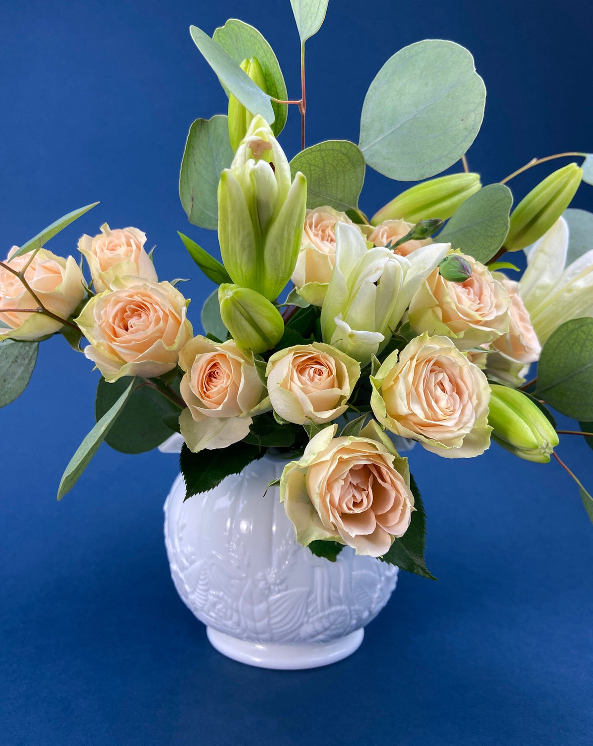 Fenton Milk Glass Ruffled Wildflower Vase