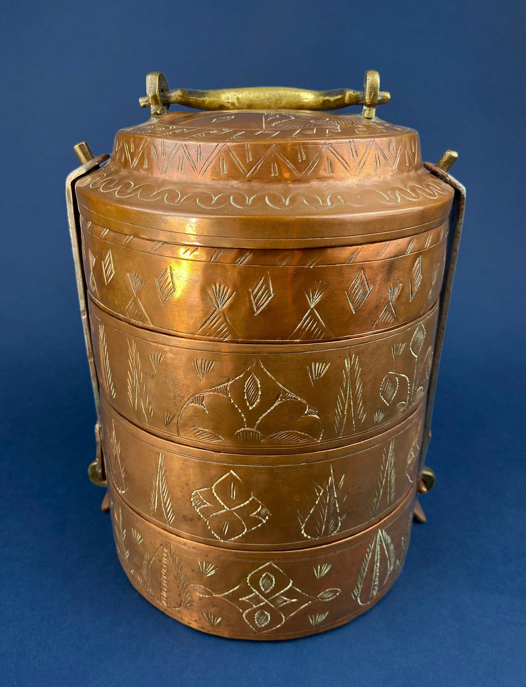 Revere Copper Pitcher and 4 Mugs