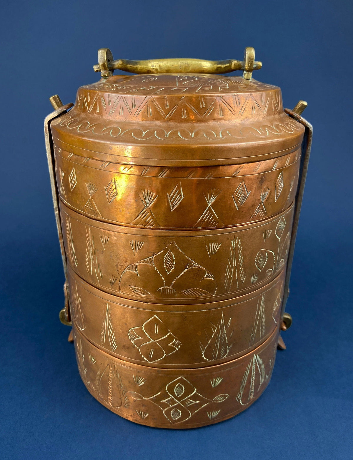 Revere Copper Pitcher and 4 Mugs