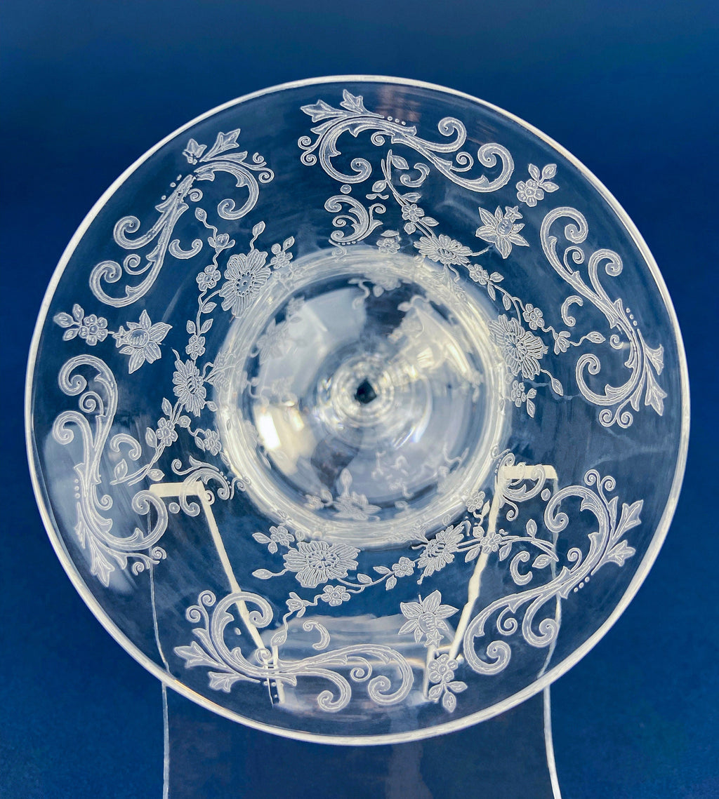 Cambridge Rose Point Champagne Glasses, Set of 5