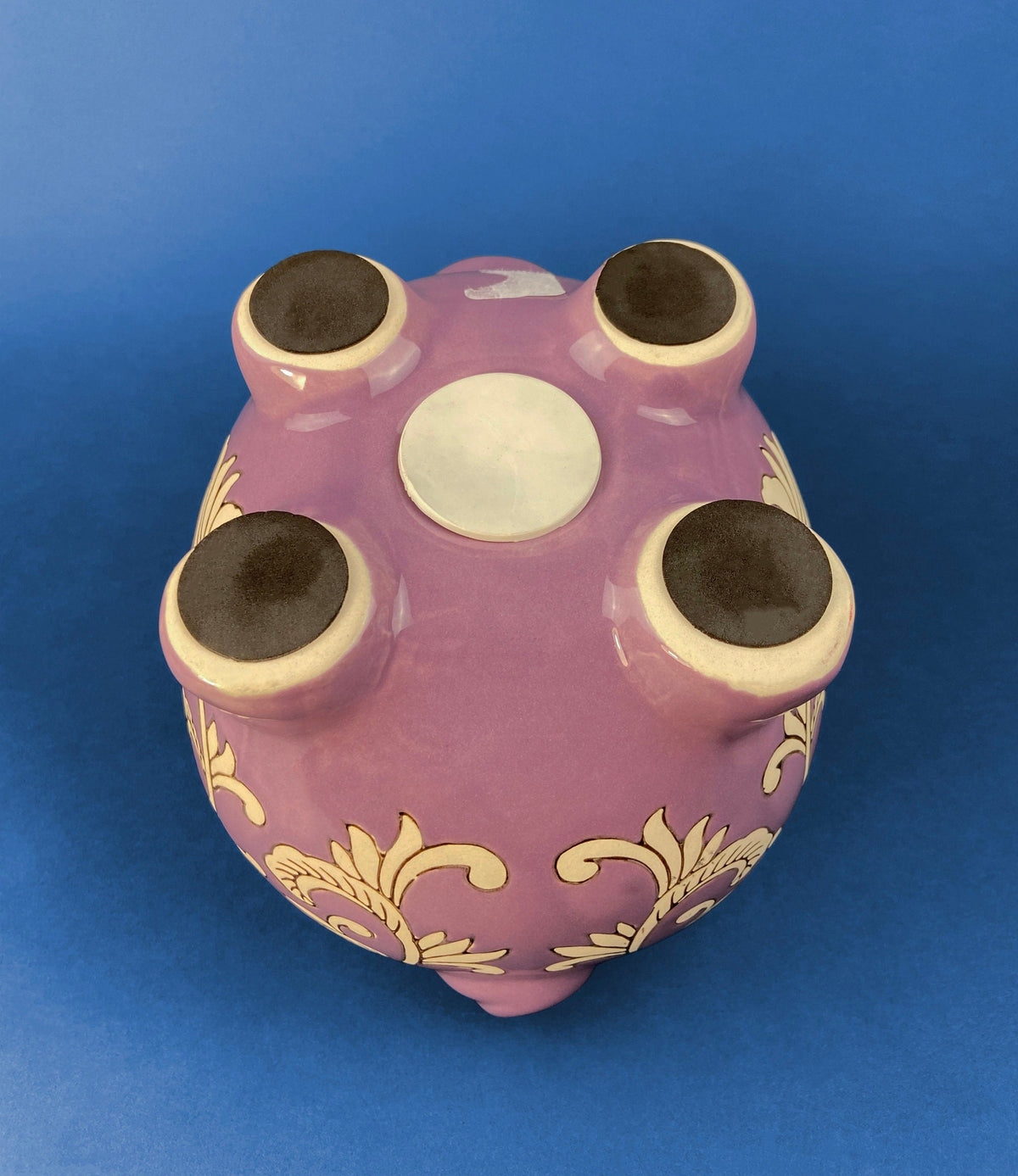 Lavender Floral Ceramic Piggy Bank, Large