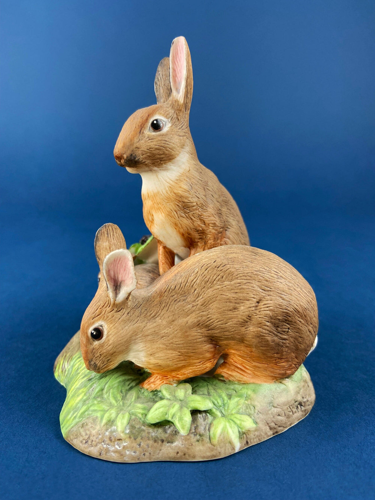 Hand-Painted Porcelain Bunny Family, 1983 Limited Edition